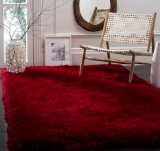 Luxury Red Handwoven Hall Rug